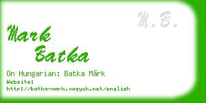 mark batka business card